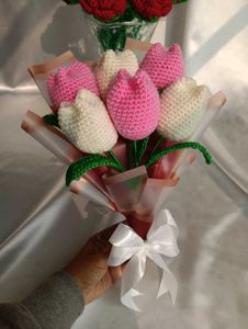 Cream And Pink Tulip Bouquet 💐