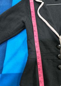 Chic Black Blazer with Floral Detail