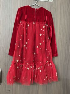 cutecummer Red Starryvalvet party wear Dress