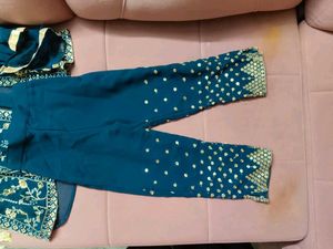 Teal Embroidered Salwar Kameez