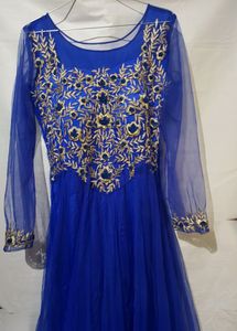 Winning Gown  Of Beauty Pagent Royal Blue