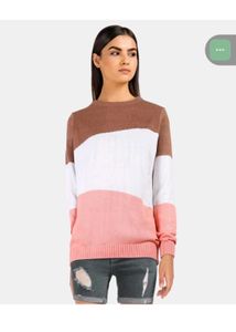 Color Block Knit Sweater