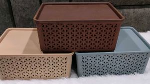 ❤️Brand New Set Of 3 TEX-RO Storage Boxs