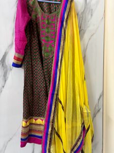 Festive  Anarkali Three Piece Set