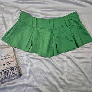 Micro Mini Satin Skorts