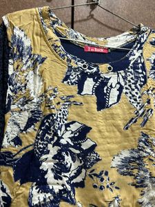 Womens Xxl Top With Net Sleeves Bow And Lining