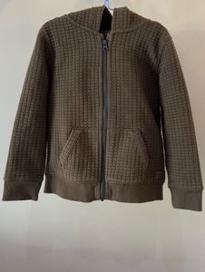 TARGET Brown Quilted Zip-Up Hoodie