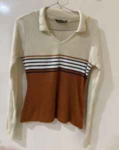 Striped Knit Top