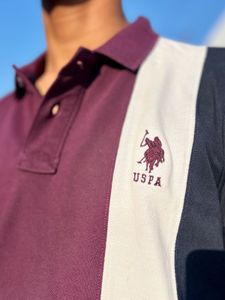 USPA Color Blocked Polo Shirt