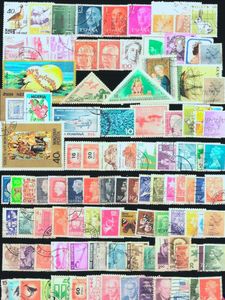 100 Different Stamps from various countries
