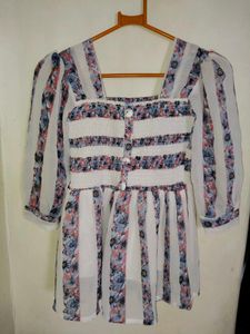 Floral Striped Top