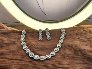 Sleek American Diamond Necklace
