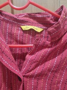 Red Casual Shirt Top
