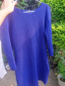 Navy Blue Striped Dress