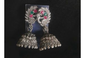 Peacock Jhumka Earrings