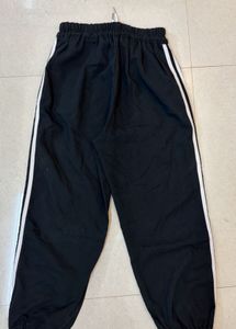 Black Joggers with White Stripe