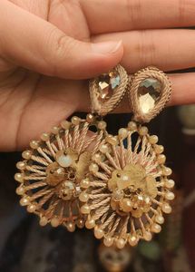 Beige Colour Indo-western Earings