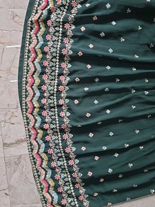 Emerald Green Embroidered Anarkali