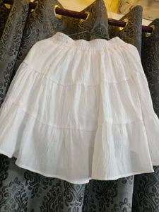Mini White Skirt
