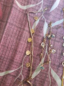 Gold toned Charm Bracelet Set Of 3