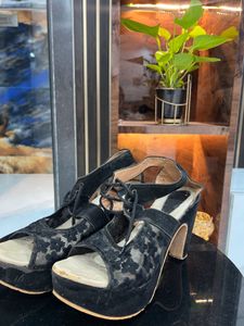 Black Lace Up Heels