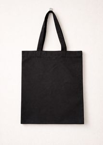 Black canvas Totebag with Zipper