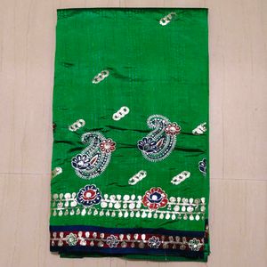 Green Embellished Saree