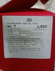 Zara Ruby Syrup EDP