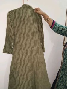 Striped Olive Green Tunic