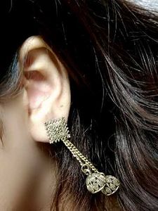 Golden Jhumka Earrings