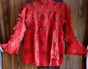 High Neck Frill Top