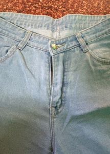 Blue wide leg jeans