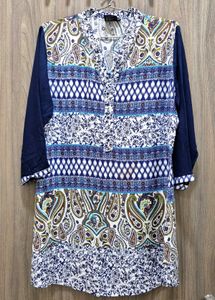 Paisley Print Tunic Top