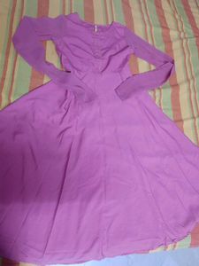 Pink Anarkali With Dupatta