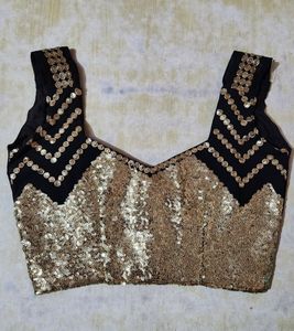 Elegant Black &amp; Gold Lehenga