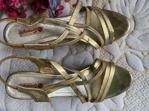 Vintage Gold Platform Heels
