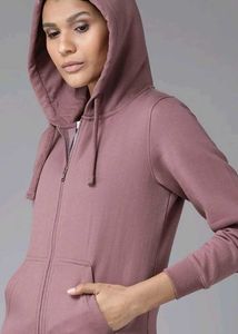 Roadster Womens Mauve Zip-Up Hoodie, M SIZE