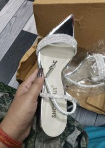 Sparkly Silver Heels