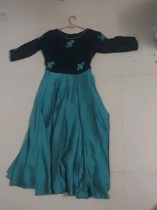 Teal and Black Dress