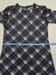 Plaid Long Sleeve Dress Size8