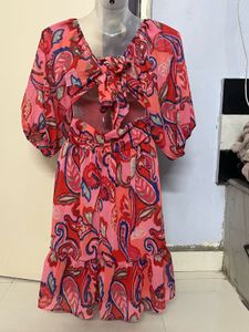 Tokyo Talkies Branded Paisley Print Dress