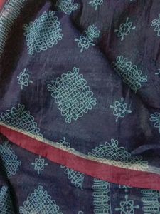 Siphon Silk Cotton Saree ,With Good Embroidery
