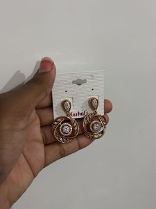 Kushalt's Rose Gold Drop Earrings