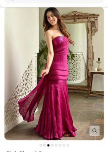 Elegant Magenta Saree Set