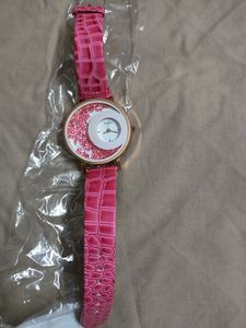 Pink Alligator Print Watch