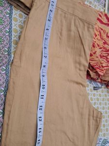 Beige &amp; Red Salwar Kameez Set