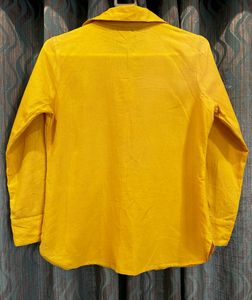 Max Women Yellow Cotton Shirt