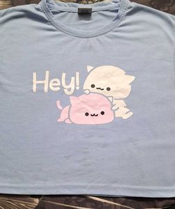 Cute Cartoon Cat Graphic Tee