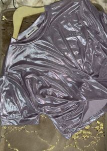 Metallic Twist Front Top