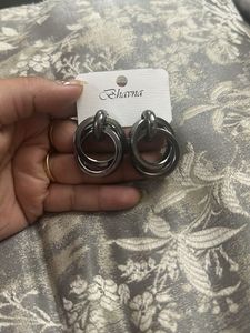 Black Circle Earrings